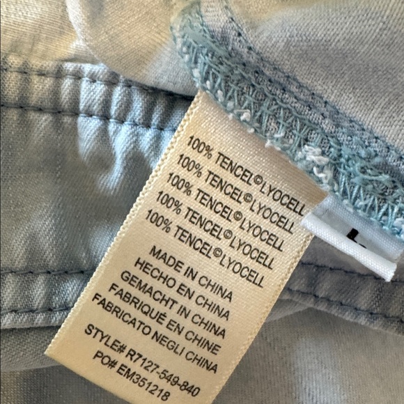 Anthropologie Cloth and Stone Cropped Wide Leg Pants. Lyocell Raw Hem Size Large - Picture 4 of 8